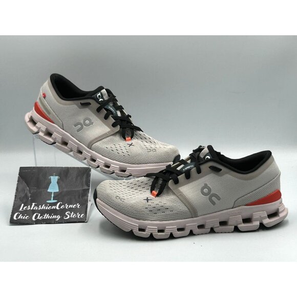 On Cloud Women's Gray/Coral X 4 Lightweight Athletic Running Shoes Sz  7.5 3021 - Picture 11 of 16